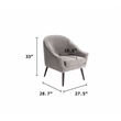 Elle Decor Laurel Accent Chair in French Gray