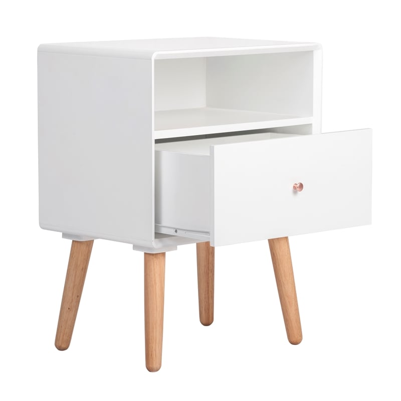 Elle Decor Lilou End Table in French White