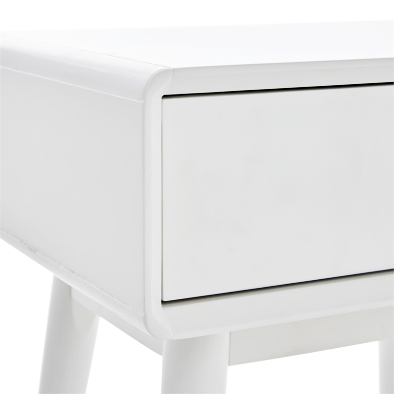 Elle Decor Rory 1 Drawer Side Table in French White