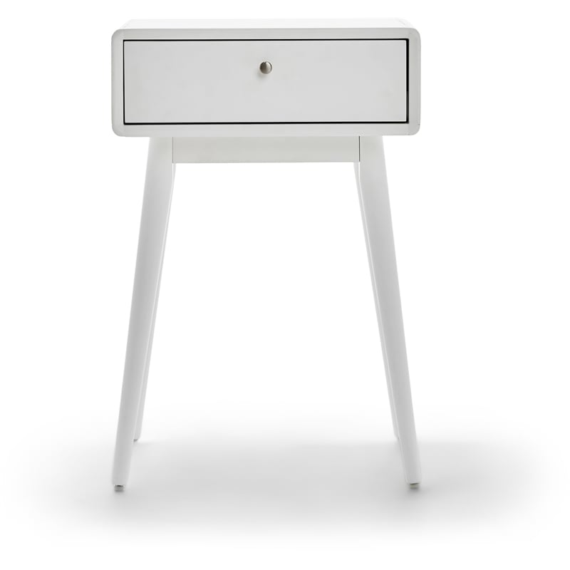 Elle Decor Rory 1 Drawer Side Table in French White