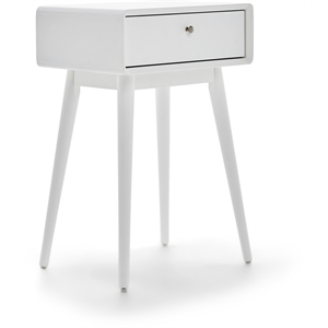 Elle Decor Rory 1 Drawer Side Table in French White