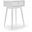 Elle Decor Rory 1 Drawer Side Table in French White