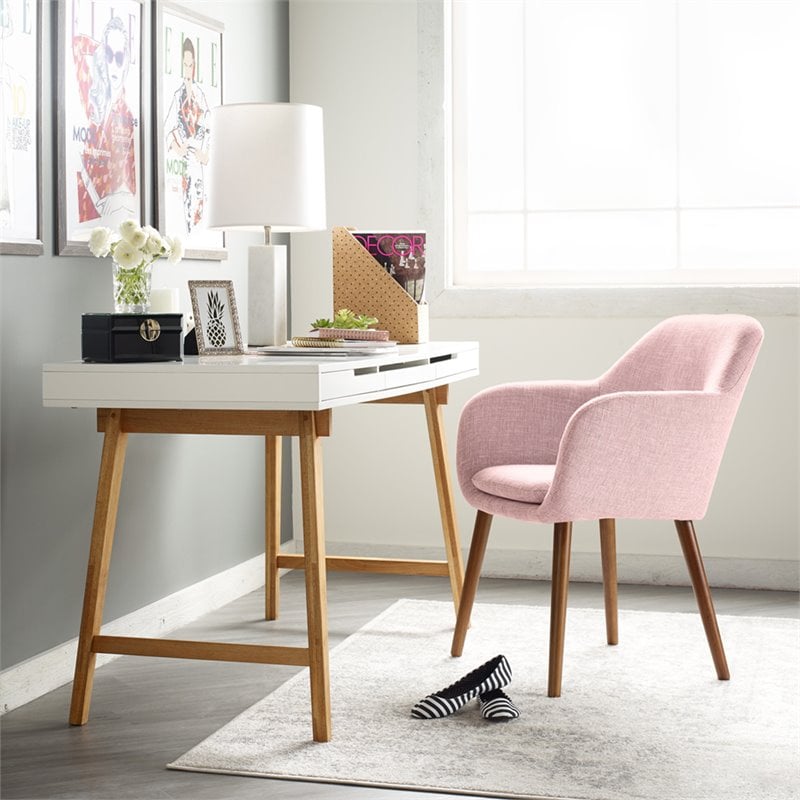 Elle Decor Roux Arm Chair in French Blush