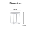 Elle Decor Mirabelle Outdoor Side Table in French White