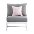 Elle Decor Mirabelle Outdoor Armless Chair in Gray and French White