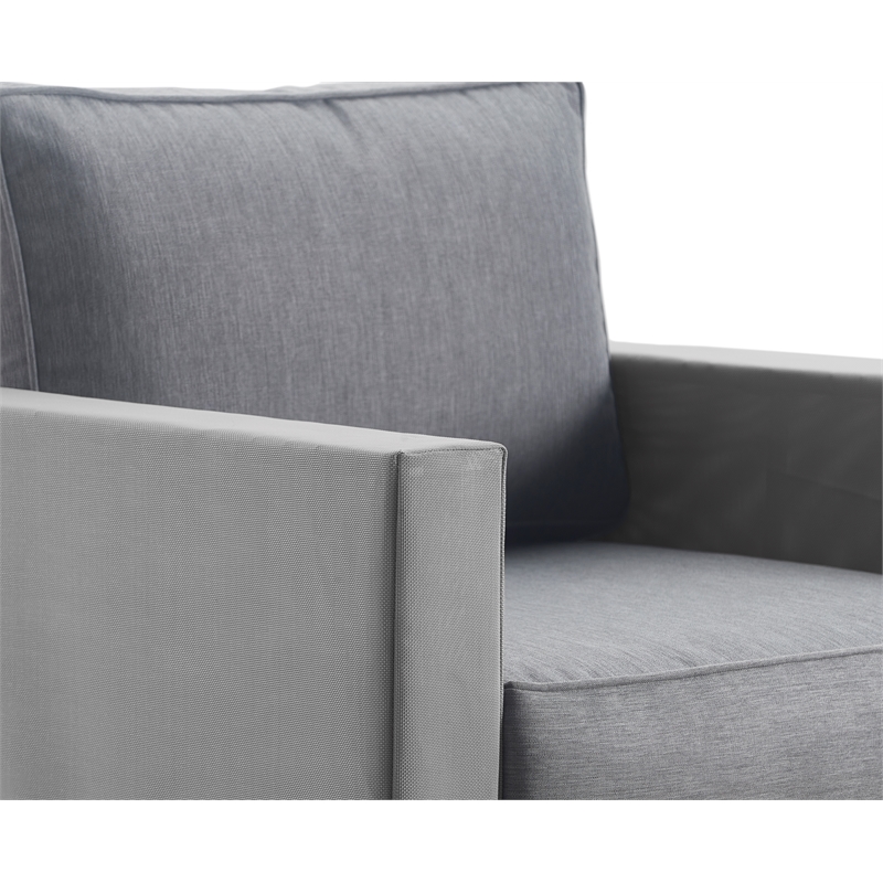 Elle Decor Tropez Arm Chair in French Gray Mesh