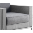 Elle Decor Tropez Arm Chair in French Gray Mesh