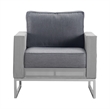 Elle Decor Tropez Arm Chair in French Gray Mesh
