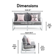 Elle Decor Mirabelle Outdoor Sofa in Gray and French White