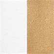 Elle Decor Mirabelle Outdoor Armless Lounge Chair in White and French Gold