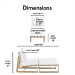 Elle Decor Mirabelle Outdoor Armless Lounge Chair in White and French Gold