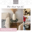 Elle Decor Lulu Modern Hourglass End Table with Metal Top for Bedroom White