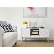 Elle Decor Aurie Media Console in French White