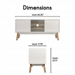 Elle Decor Aurie Media Console in French White