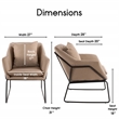 Elle Decor Odile Accent Chair in French Taupe