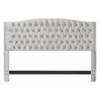 Elle Decor Celeste Queen Size Headboard Pearl Grey Velvet