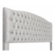 Elle Decor Celeste Queen Size Headboard Pearl Grey Velvet