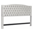 Elle Decor Celeste Queen Size Headboard Pearl Grey Velvet