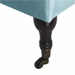Elle Decor Collette Tufted Storage Bench in French Blue Velvet