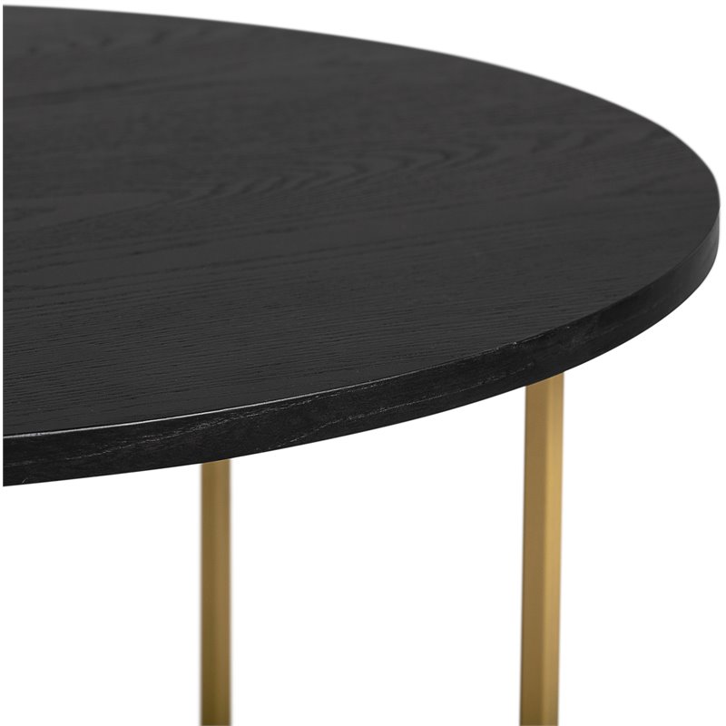 Elle Decor Ines Round Coffee Table Black