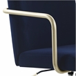 Elle Decor Giselle Gold Desk Chair Navy Blue Velvet