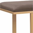 Elle Decor Remi Velvet Upholstered Bench Chocolate Brown