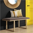 Elle Decor Remi Velvet Upholstered Bench Chocolate Brown