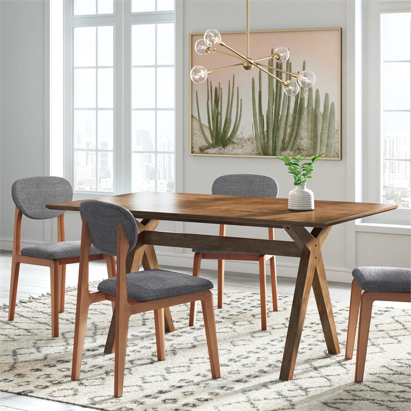 Elle Decor Coralie Dining Chair Set of 2 Charcoal
