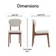 Elle Decor Coralie Dining Chair Set of 2 Light Gray