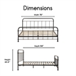 Elle Decor Renaud Parisian Metal King Bed Frame in Black