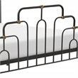 Elle Decor Astrid Queen Size Bed Black and Brass