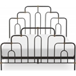 Elle Decor Astrid Queen Size Bed Black and Brass