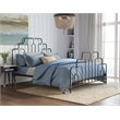 Elle Decor Astrid Vintage Style Metal King Bed Frame in Black