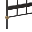 Elle Decor Astrid Vintage Style Metal King Bed Frame in Black