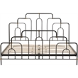 Elle Decor Astrid Vintage Style Metal King Bed Frame in Black