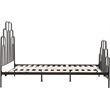 Elle Decor Astrid Vintage Style Metal King Bed Frame in Black