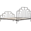 Elle Decor Astrid Vintage Style Metal King Bed Frame in Black