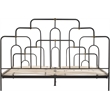 Elle Decor Astrid Vintage Style Metal King Bed Frame in Black