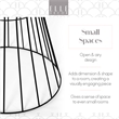 Elle Decor Lulu Modern Hourglass End Table with Metal Top for Bedroom Black