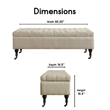 Elle Decor Collette Tufted Storage Bench Cream
