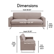 Elle Decor Baylie Sofa - French Taupe Velvet