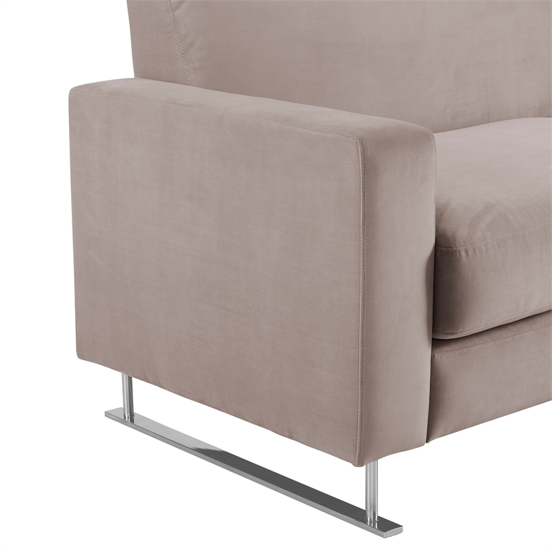 Elle Decor Baylie Sofa - French Taupe Velvet