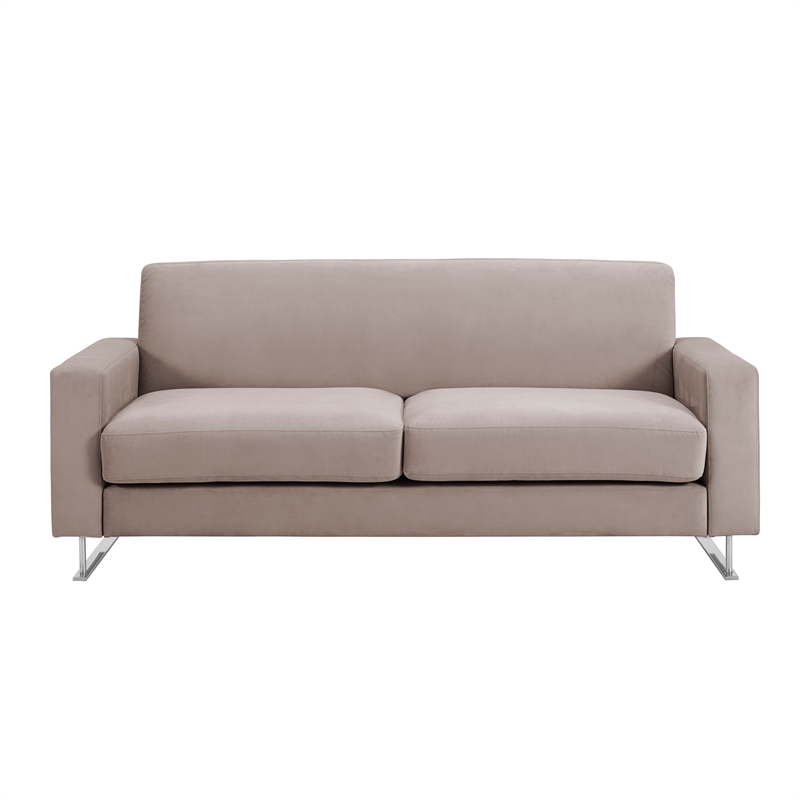 Elle Decor Baylie Sofa - French Taupe Velvet