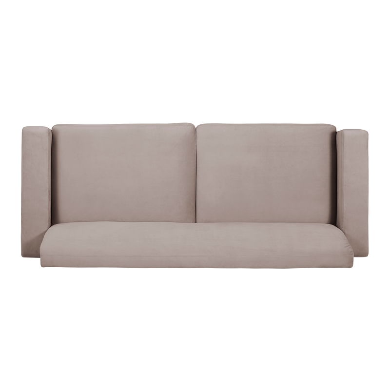 Elle Decor Baylie Sofa - French Taupe Velvet