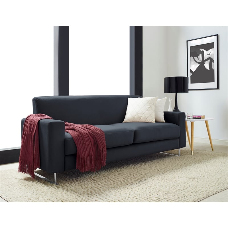 Elle Decor Baylie Sofa - French Cobalt Velvet