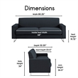 Elle Decor Baylie Sofa - French Cobalt Velvet
