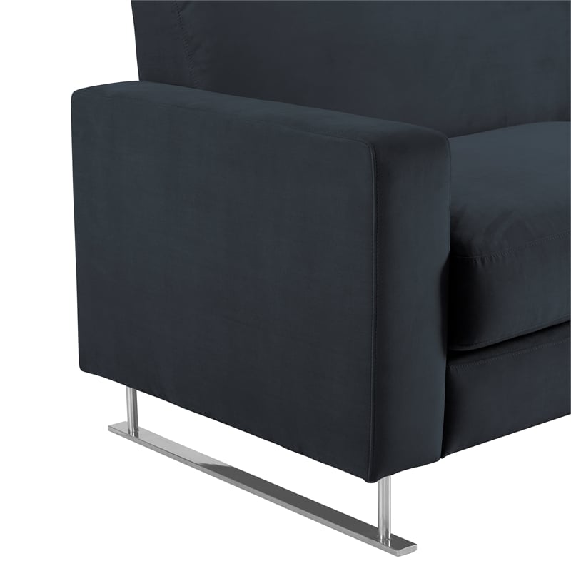 Elle Decor Baylie Sofa - French Cobalt Velvet