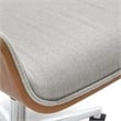 Elle Decor Ophelia Home Office Desk Chair Modern Ergonomic Woven Fabric Gray