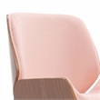 Elle Decor Ophelia Home Office Desk Chair Modern Ergonomic Woven Fabric Pink