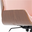 Elle Decor Ophelia Home Office Desk Chair Modern Ergonomic Woven Fabric Pink